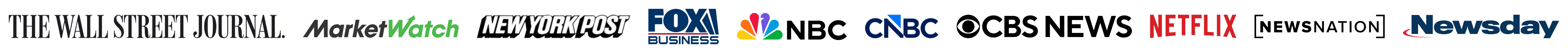 As featured in The Wall Street Journal, MarketWatch, New York Post, Fox Business, NBC, CNBC, CBS News, Netflix, NewsNation, Newsday